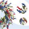 18-inch Patriotic Day Wreath for Front Door, Red, Blue, White Flowers Green Leaf Wreath for Indoors and Outdoors